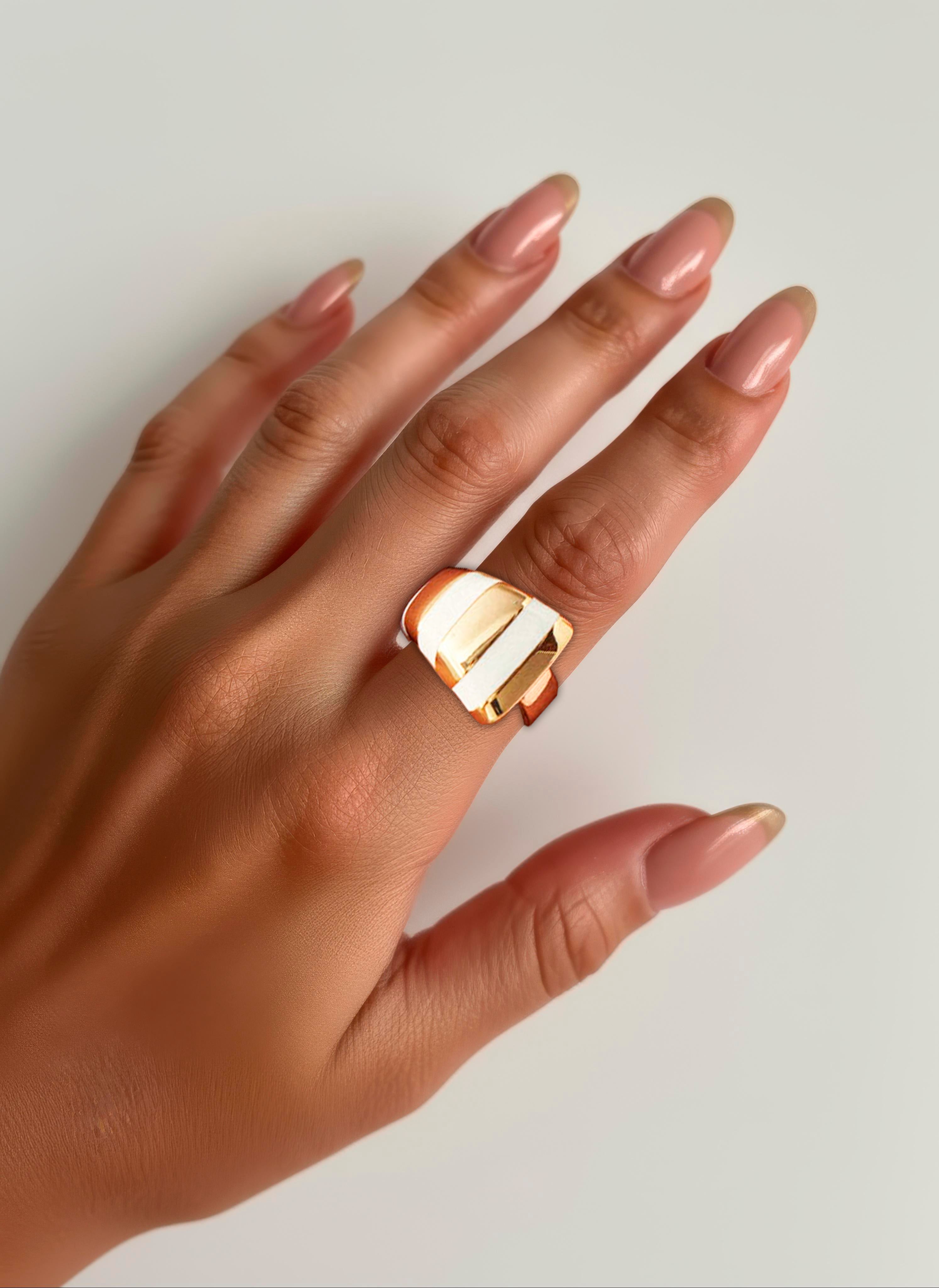 Anel Curvo Amalfi branco