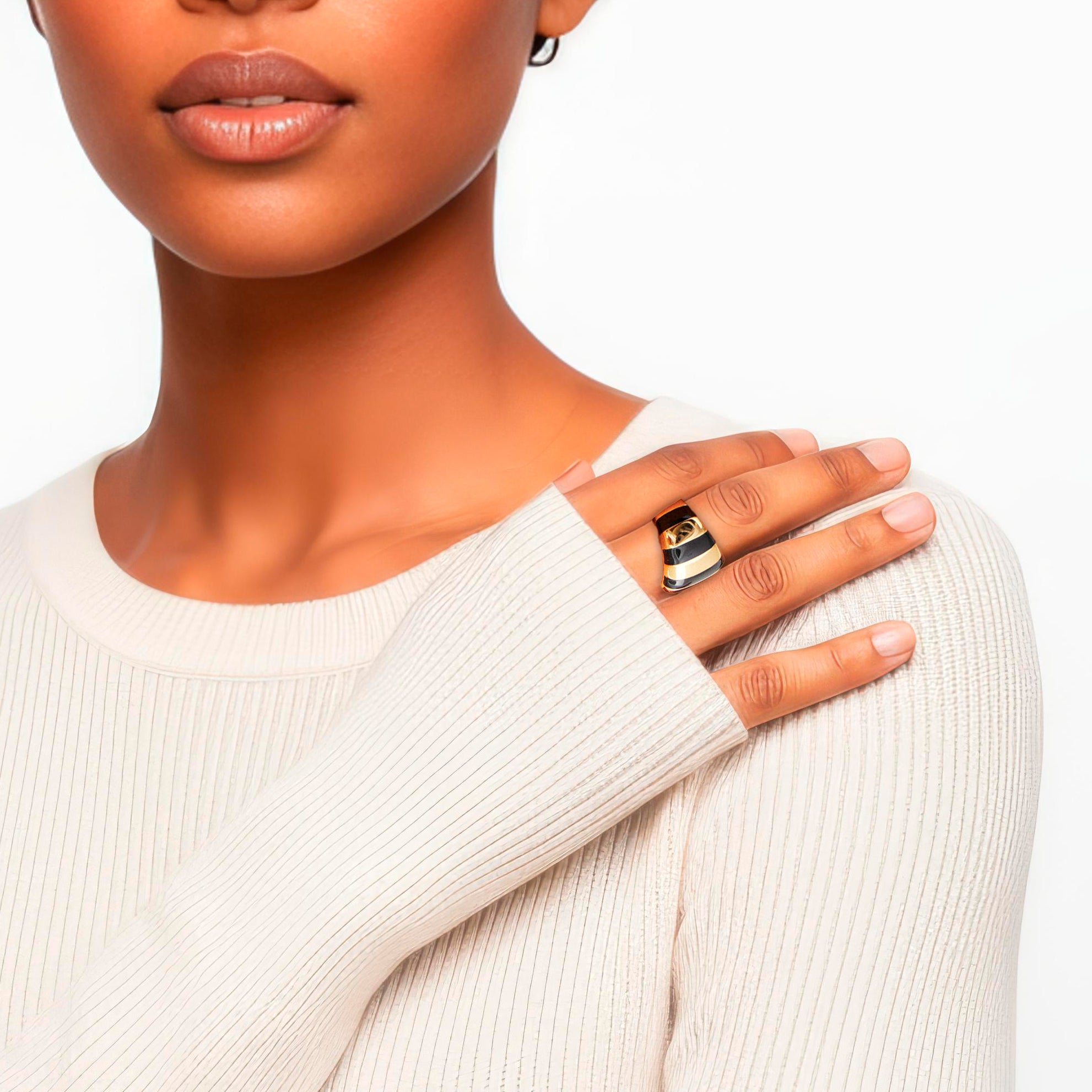 Anel Curvo Amalfi preto