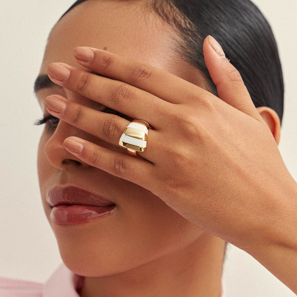 Anel Curvo Amalfi branco