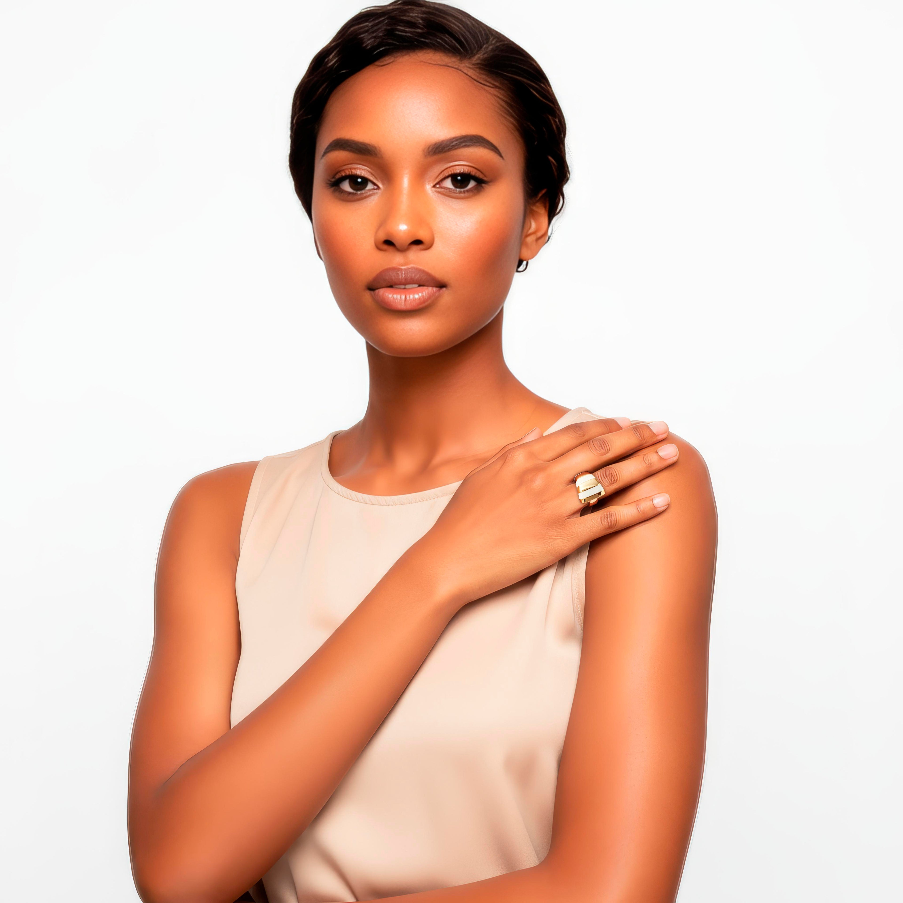 Anel Curvo Amalfi branco