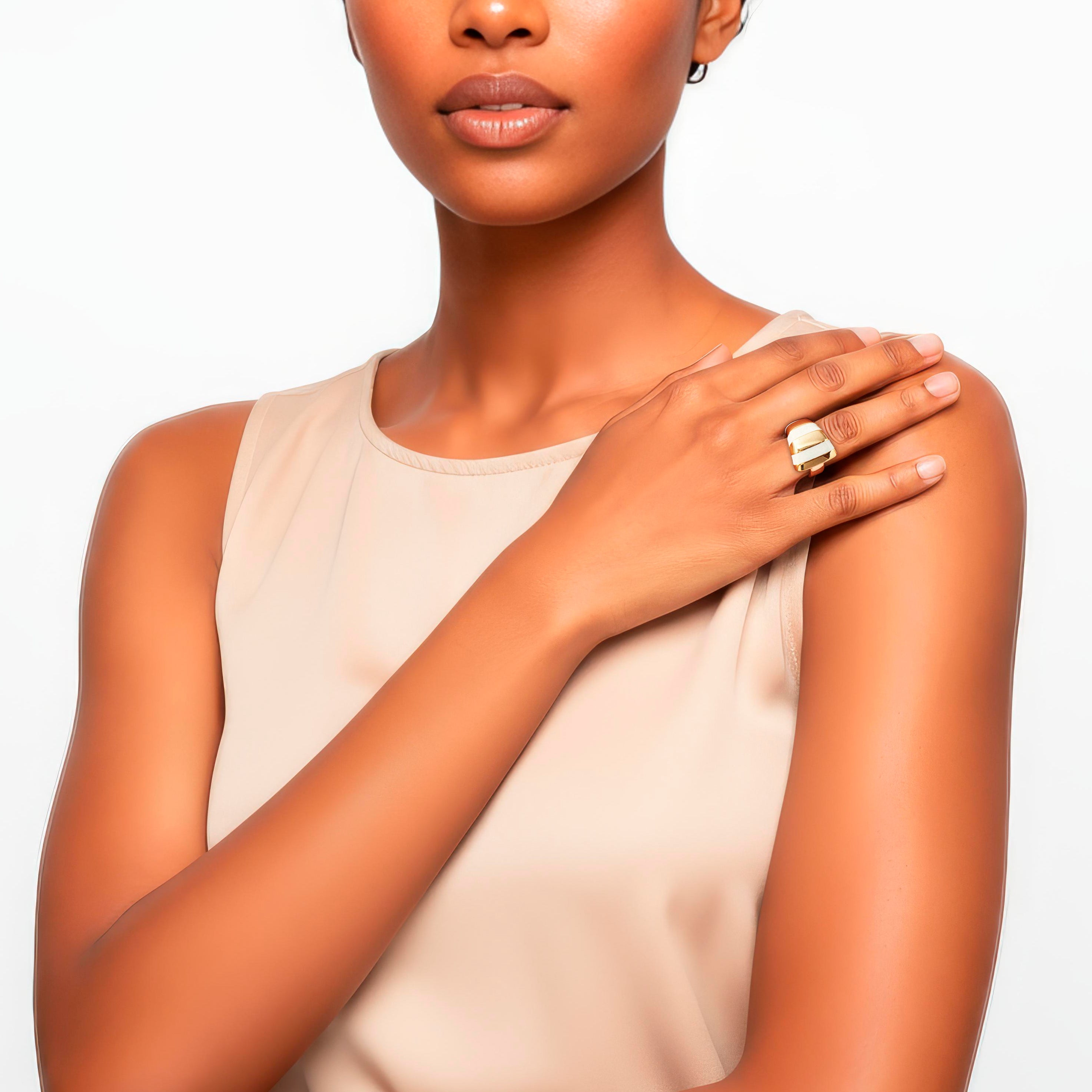 Anel Curvo Amalfi branco