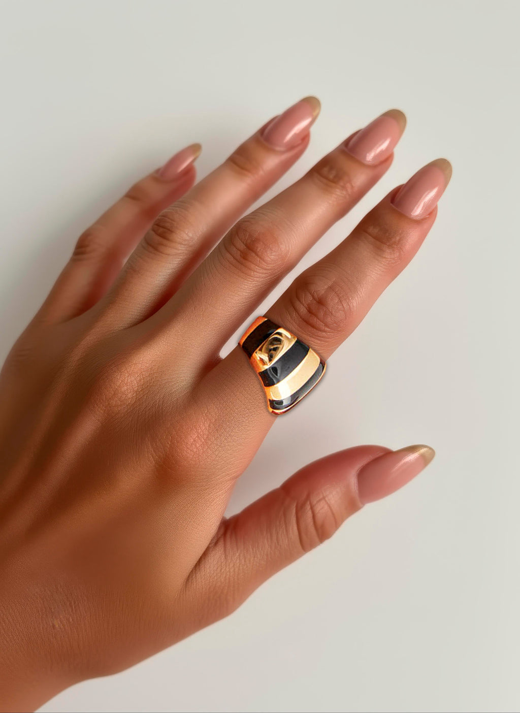 Anel Curvo Amalfi preto